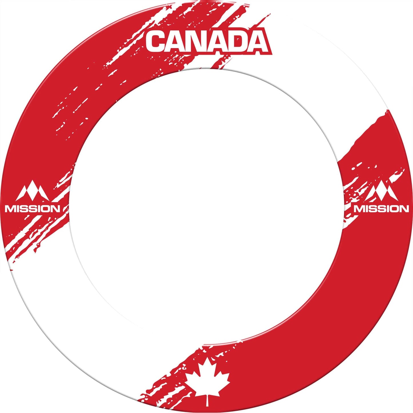 Mission Dartboard Surround - Canada Design - Slanted Design - Maple Leaf