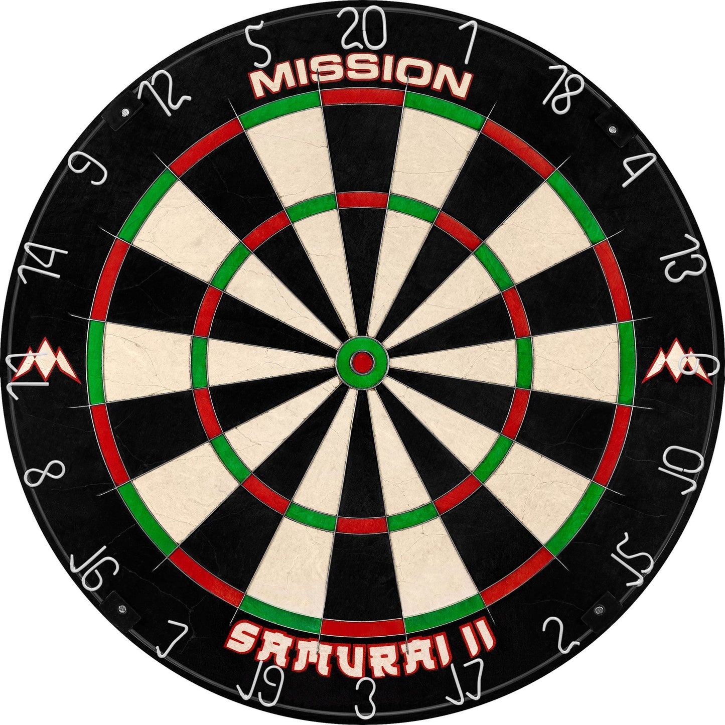 Mission Samurai II Dartboard - Ultra Thin Wire - Professional Board - Pack of 4