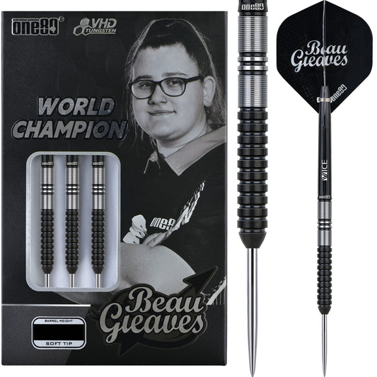 One80 Beau Greaves Darts - Steel Tip - VHD - Black Edition 21g