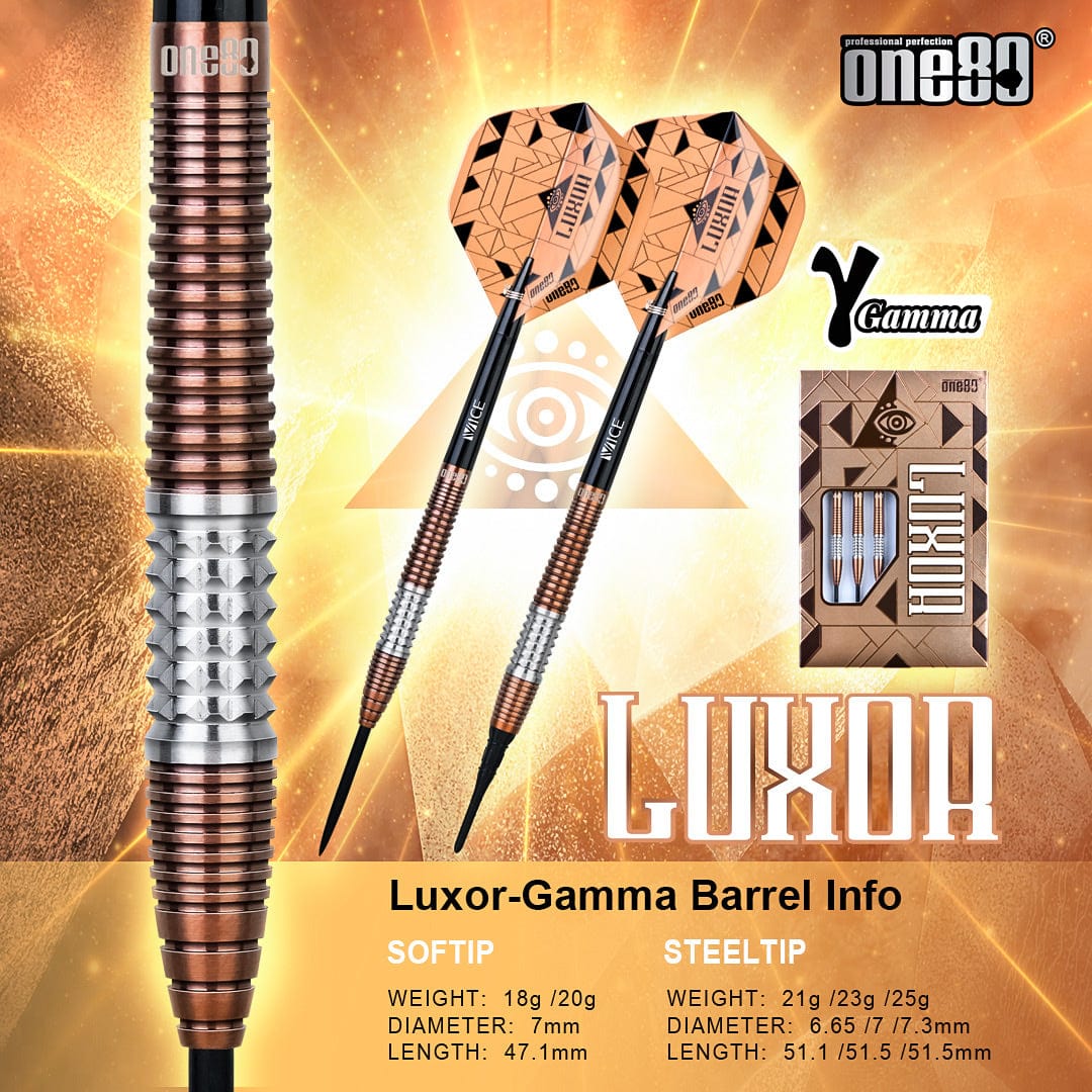 One80 Luxor Gamma Darts - Steel Tip - Bronze