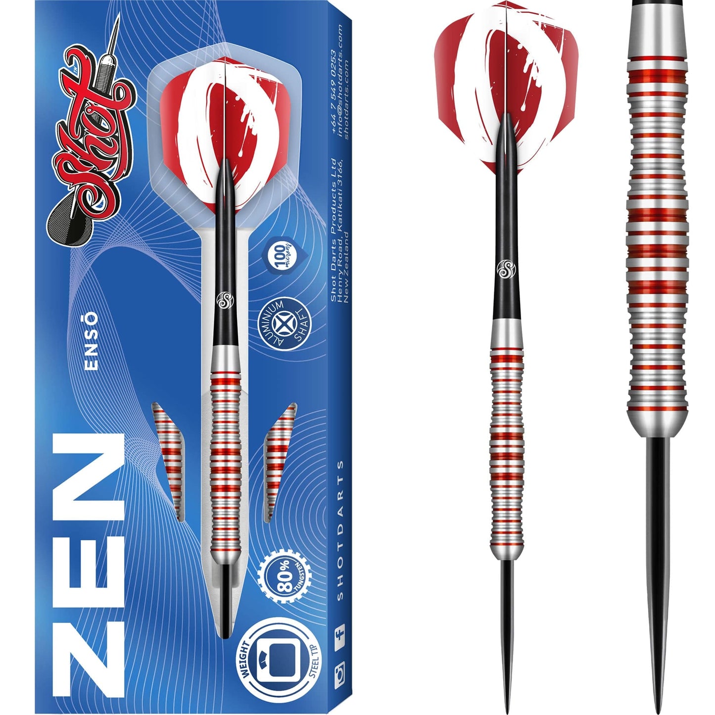 Shot Zen Series Darts - Steel Tip Tungsten - Enso 23g