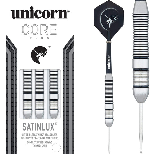 Unicorn Core Plus Win Darts - Steel Tip SatinLux - Chrome Effect 22g