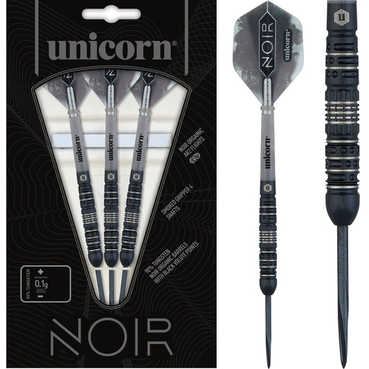 Unicorn Noir Darts - Style 4 - Steel Tip - Black - Code Design 21g