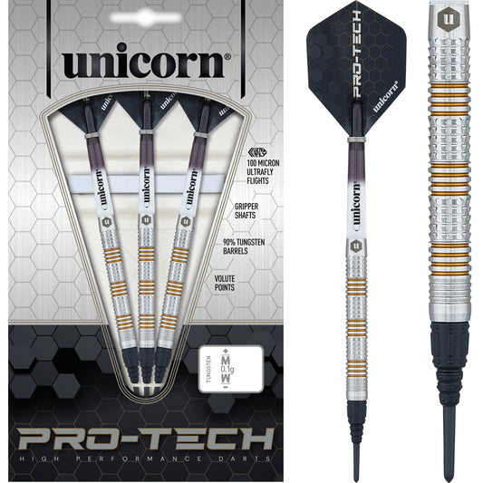 Unicorn Protech Darts - Style 3 - Soft Tip - Gold Ring 18g