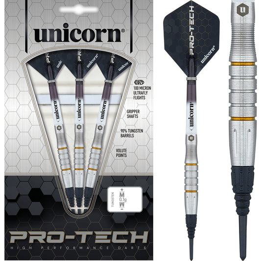 Unicorn Protech Darts - Style 5 - Soft Tip - Gold Ring 18g