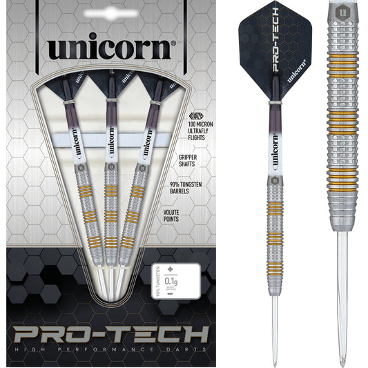 Unicorn Protech Darts - Style 3 - Steel Tip - Gold Ring 21g