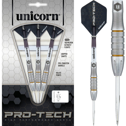 Unicorn Protech Darts - Style 5 - Steel Tip - Gold Ring 23g