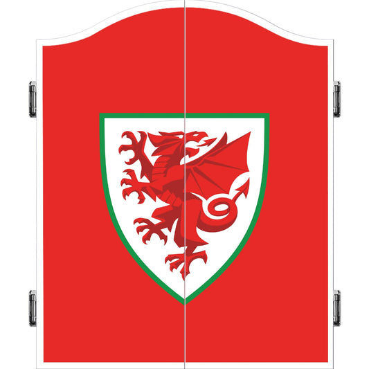 Wales FA - Dartboard Cabinet - Official Licensed - Welsh \ Cymru - C1 - Red - Crest