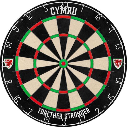 Wales FA - Dartboard - Professional Level - Official Licensed - Crest Logo - Cymru