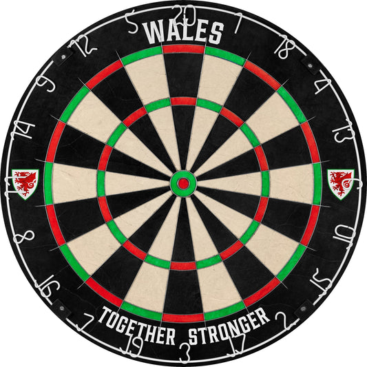 Wales FA - Dartboard - Professional Level - Official Licensed - Crest Logo - Wales