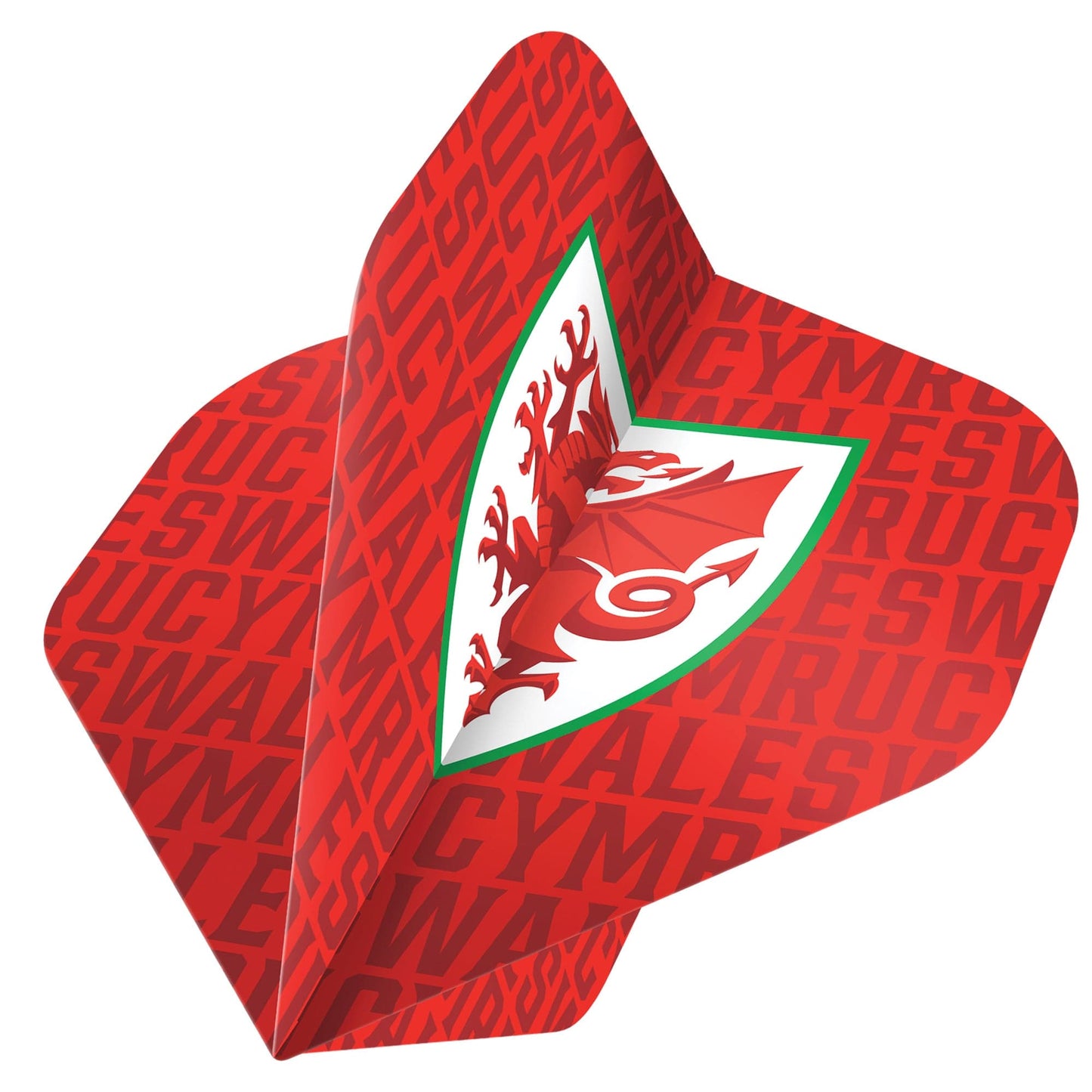 Wales FA - Dart Flights - 100 Micron - No2 - Std - Welsh \ Cymru - F2 - Crest on Word Art