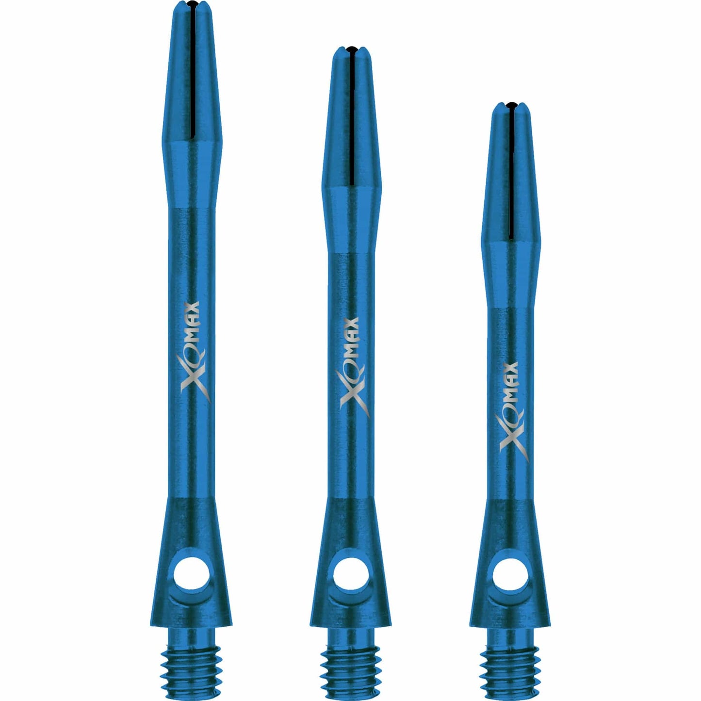 XQMax Aluminium Dart Shafts - Metal Dart Stems - Blue
