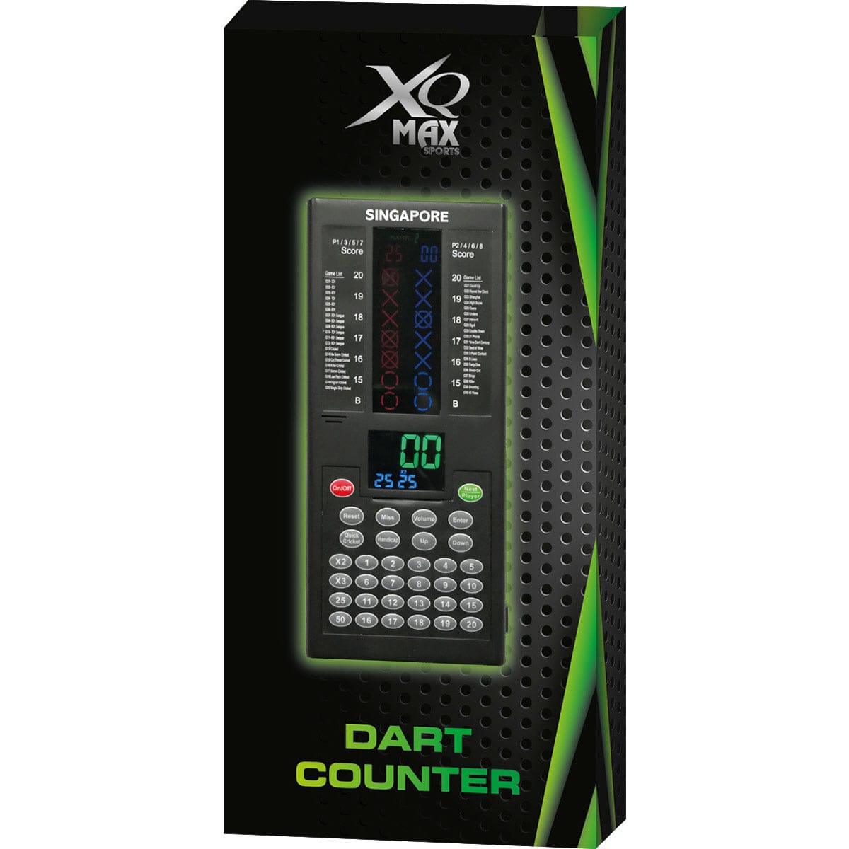 XQMax Electronic Dart Scorer - Darts Counter - Voice Prompts - inc Cricket - 40 Games