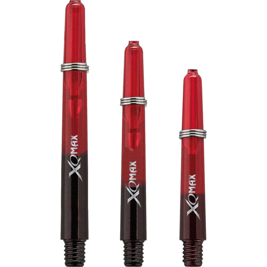 XQMax Gradient Polycarbonate Dart Shafts - with Logo - includes Springs - Black & Red